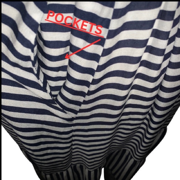 TORRID- Navy & White -Striped Sleeveless Maxi Dress ~ NWT!! - Picture 12 of 14